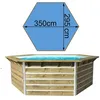 Image de Piscine - WATERCLIP - Cebu - Ø350 x h.111 cm - Bois - Rond - Filtre à sable