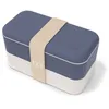 Image de MONBENTO - Bento box - Lunch Box 2 Compartiments - Idéal pour Travail/Ecole - Made In France - MB Original bleu Natural