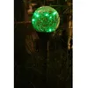 Image de Balise solaire - AMBRA - Modèle en verre craquelé - 32 mini LEDs multicolores - Autonomie 10h - 5 modes
