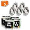 Image de Lot de 5 spots LED encastrables orientables - LAMPESECOENERGIE - blanc neutre