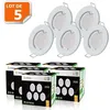 Image de Lot de 5 spots LED encastrables fixes ronds blanc chaud - LAMPESECOENERGIE - GU10 - 430 Lm - 5W - intérieur