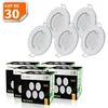 Image de Lot de 30 spots LED encastrables fixes ronds blanc chaud - LAMPESECOENERGIE - GU10 - 430 Lm - 5W - intérieur