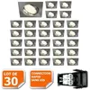Image de Spot encastrable orientable LED carré alu brossé GU10 230V eq. 50W blanc neutre - Lot de 30