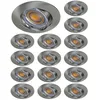 Image de Spot LED encastrable orientable - LAMPESECOENERGIE - 230V 7W 38° - Alu brossé - Blanc chaud