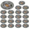 Image de Spot LED encastrable orientable - LAMPESECOENERGIE - Alu brossé - Blanc chaud - GU10 - 7W - 350 Lm
