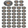 Image de Spot encastrable LED GU10 230V 38° alu brossé - Lot de 40 - Blanc/Gris - 5W - 350 Lm