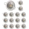 Image de Spot encastrable LED blanc fixe GU10 7W 38° blanc chaud - LAMPESECOENERGIE - Lot de 15