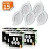 Image de Lot de 15 spots LED encastrables ronds fixes - LAMPESECOENERGIE - Blanc neutre - 5W - GU10
