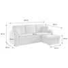 Image de sweeek - Canapé convertible réversible 3 places lignes arrondies bouclette avec coffre MILANO