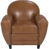 Image de Fauteuil - RENDEZ VOUS DECO - Club camel - Cuir - Marron - Relaxation