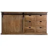 Image de Buffet en bois recyclé 6 tiroirs et 1 porte coulissante - Sari - Maison Pavane