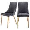Image de Lot de 2 chaises en velours gris - Vinni - Maison Pavane