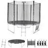 Image de Trampoline 305cm - Mars XXL Gris - avec filet de protection. échelle. bâche. filet pour chaussures. kit dancrage. trampoline de