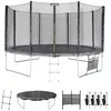 Image de Trampoline 430cm gris avec filet de protection. échelle. bâche. filet pour chaussures. kit dancrage - Vénus XXL- Trampoline de