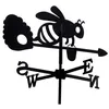 Image de Girouette abeille et sa ruche en fer forgé petit modèle