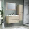 Image de Ensemble de salle de bain - Meuble vasque L80 + miroir + colonne - TIMBER