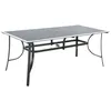 Image de RIMINI - Table de jardin 10 places en aluminium et plateau en verre