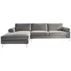 Image de GALWAY - Canapé dangle gauche 4-5 places velours gris