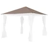 Image de Toile de toit taupe pour tonnelle 3x3m Elusa - toile de rechange pergola. toile de remplacement