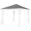Image de Toile de toit grise pour tonnelle 3x3m Elusa - toile de rechange pergola. toile de remplacement