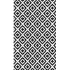 Image de Tapis - MANI TEXTILE - Carreaux - Noir/blanc - 120x180cm - Antidérapant et lavable en machine