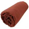 Image de Drap housse - INTEX DECO - 180 x 200 cm - Gaze de coton bio - Orange terracotta - Bonnet 30 cm