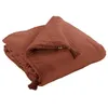 Image de Edredon - GAIA - 150 x 150 cm - Gaze de Coton - Terracotta - Finition Pompons
