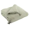 Image de Edredon - GAIA - 150 x 150 cm - Vert deau - Gaze de coton - Finition pompons