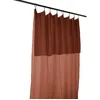Image de Rideau ajustable - GAIA - Terracotta - 140 x 300 cm - 100% coton - 8 anneaux pince