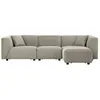 Image de Monroe - canapé velours côtelé 4 places modulable gris clair