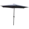 Image de PORTOFINO - Parasol circulaire 3m droit gris en aluminium