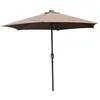 Image de AMALFI - Parasol droit rond led Ø 27 m chocolat