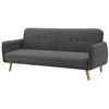 Image de NORA - Canapé scandinave convertible gris foncé avec pieds en bois