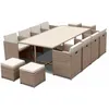 Image de Salon de jardin 8-12 places   Vabo   Coloris Beige. Coussins Beige. table encastrable