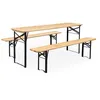 Image de Table de jardin pliante bois de sapin + 2 bancs