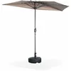 Image de Parasol de balcon Ø250cm   CALVI   Demi-parasol droit. mât central en aluminium avec manivelle d ouverture. toile taupe