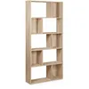 Image de Bibliothèque design asymétrique   Pieter   5 étagères. 10 compartiments de rangement naturel