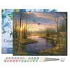 Image de FiguredArt Peinture par Numéro Adulte avec cadre Maison de campagne au crépuscule - Numéro dArt - 40x50cm toile tendue sur châssis