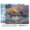 Image de FiguredArt Peinture par Numéro Adulte avec cadre Trio de Chevaux - Kit DIY Numéro dArt - 40x50cm toile tendue sur châssis
