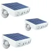 Image de Lot de 3 - Lampe projecteur solaire extérieur étanche avec détecteur de mouvement - Panneau a recharge rapide