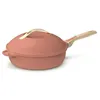Image de La Fabuleuse Ustensile de Cuisson 8 en 1 Sauteuse Corps Rose Pivoine 24 cm - COOKUT