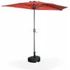 Image de Parasol de balcon Ø250cm   CALVI   Demi-parasol droit. mât central en aluminium avec manivelle d ouverture. toile terracotta