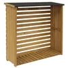 Image de Abri bûches bois de sapin 120cm MERISIER