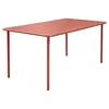 Image de Table de jardin métal 6-8 places. terracotta. Amelia. 160x90xH72.5cm