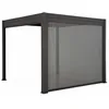 Image de Pergola Bioclimatique gris anthracite   Triomphe   300x400cm. aluminium. à lames orientables + store 400cm