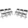Image de Chaises de réception pliantes   Fiesta   6 chaises dappoint en plastique gris foncé et métal
