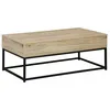 Image de sweeek - Table basse industrielle décor bois plateau relevable LOFT