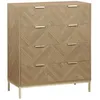 Image de Commode de rangement décor chevrons 4 tiroirs