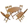 Image de Table de jardin pliante bois dacacia + 6 assises MACAPA