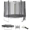 Image de Trampoline 250 cm. gris. avec filet de protection. bâche. filet pour chaussures. kit d ancrage